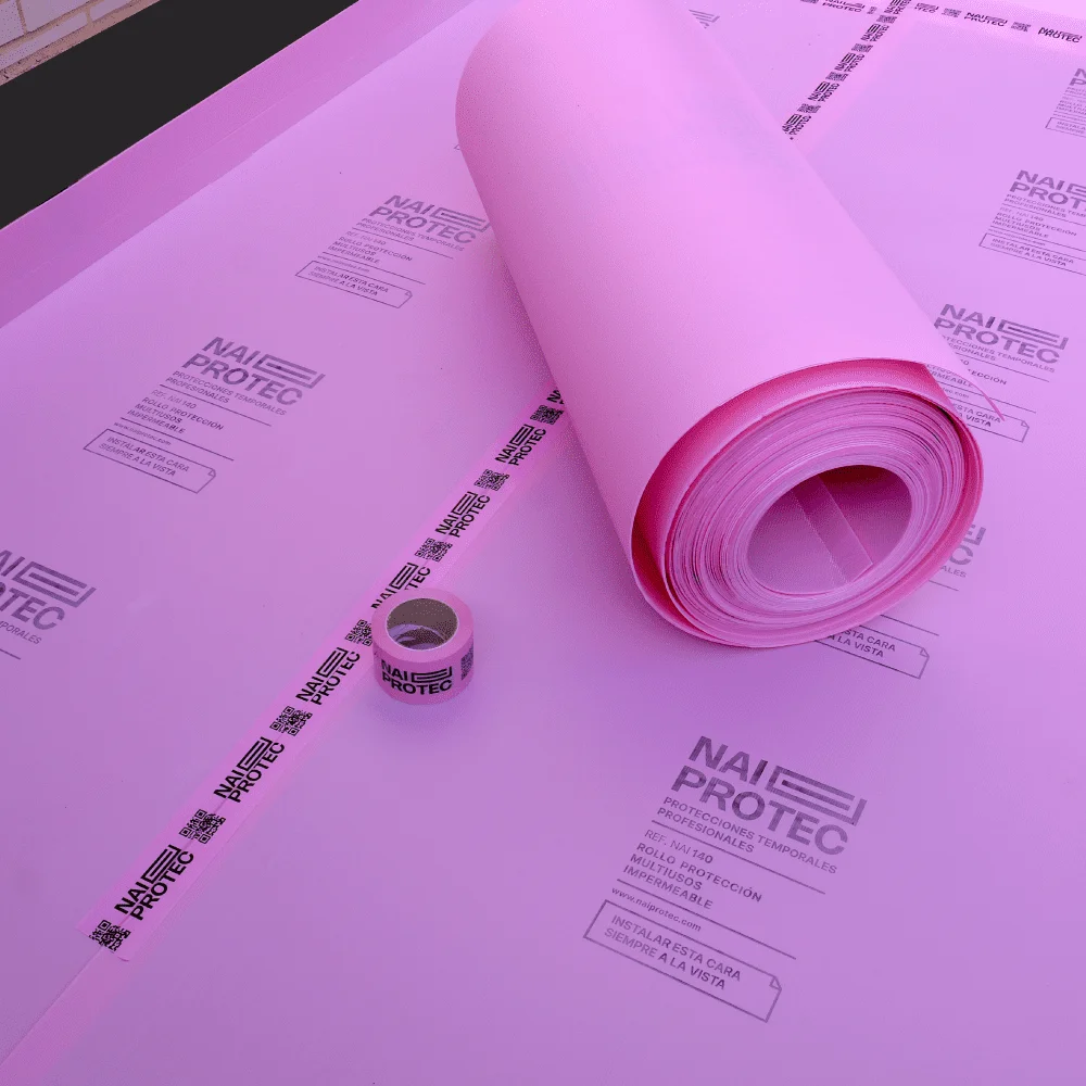 Rollos de protección para suelos de obra